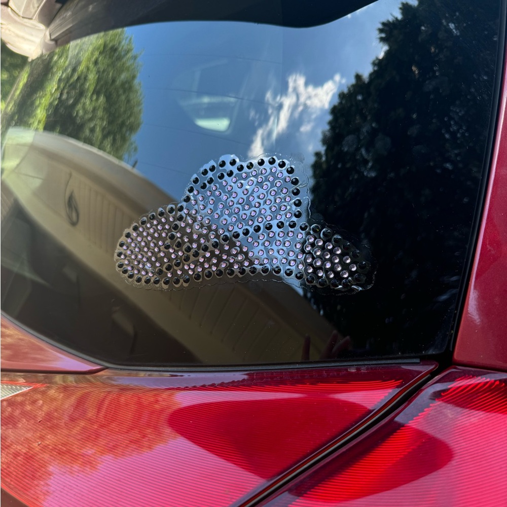 Rhinestone Cowgirl hat Car Decal permanent Decal Weather Proof 4x7”